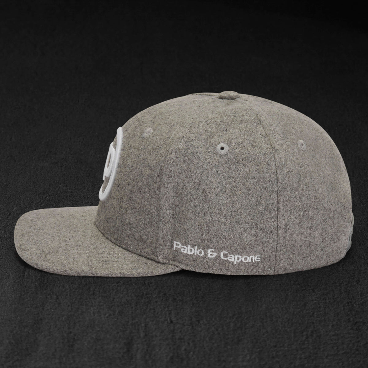 Snapback Cap - Granite & White