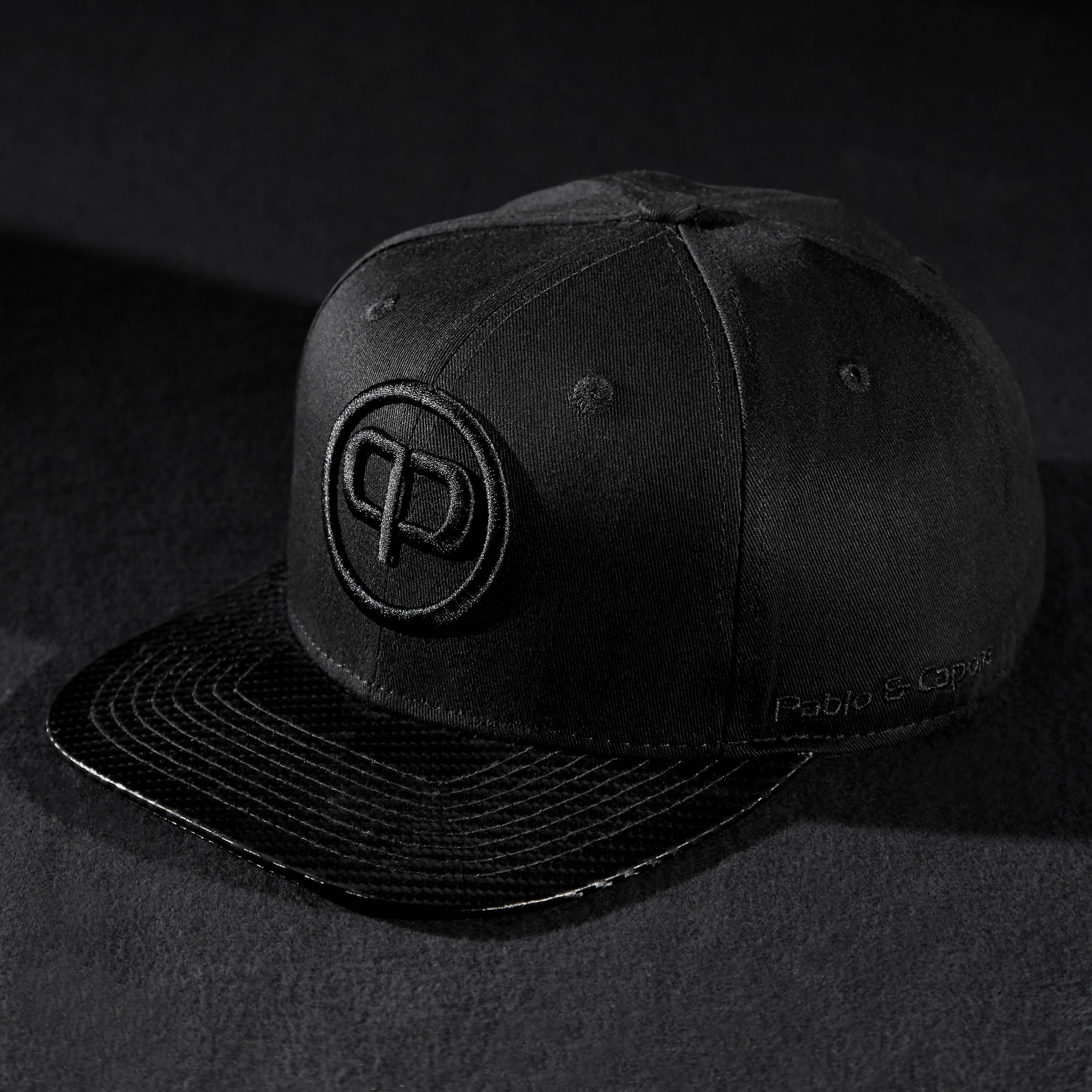 Pablo & Capone - Snapback Cap - Black & Black Carbon