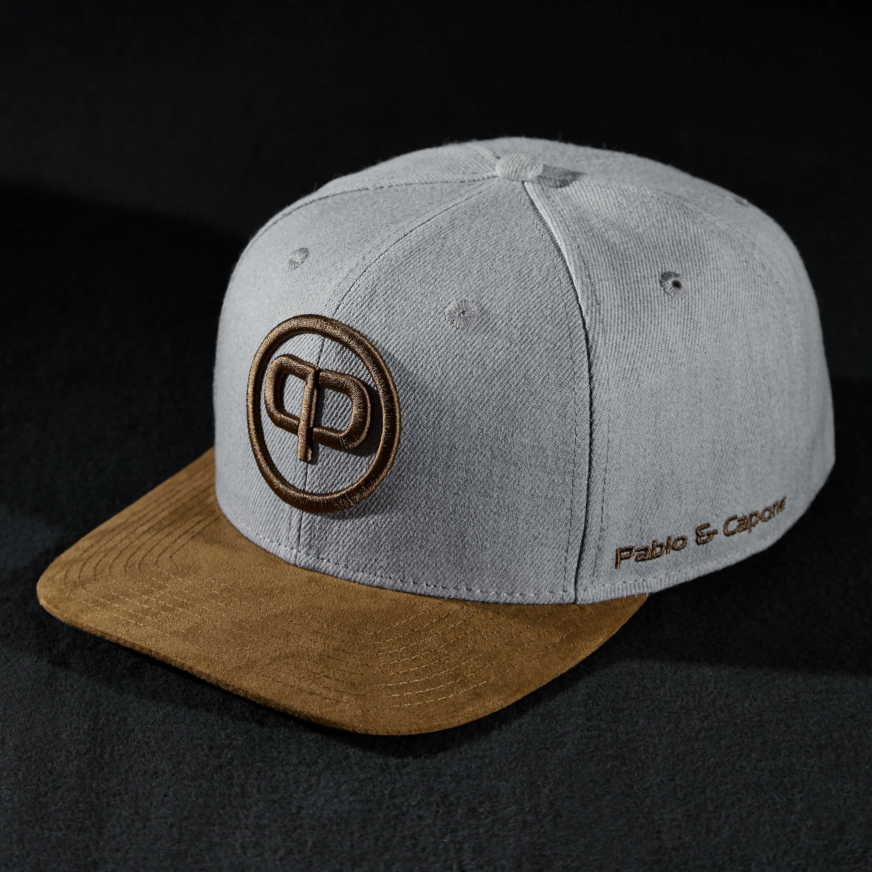 Pablo & Capone - Snapback Cap - Grey & Suede - Wildleder